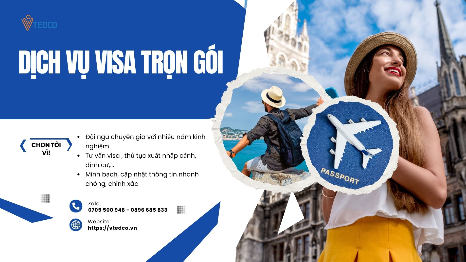 🎯 DỊCH VỤ VISA TRỌN GÓI CÙNG VTEDCO